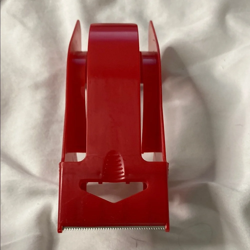 Tape Dispenser Handheld‎ Packing Shipping Sealing Cutter Red w/ 1 Roll of Tape